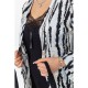 Комплект халат + нічна сорочка, колір чорно-білий, 219RX- 7091