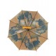 Жіноча парасолька-тростина напівавтомат із жовтою ручкою від SWIFTS із зеброю, 0335-3