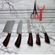 Набір кухонних ножів Edenberg EB-3616 9 предметів червоний