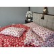 Комплект постельного белья Снежинки черв., Turkish flannel подк. Цельнометаллический.