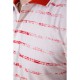 Чоловіче поло в принт, біло-червоного кольору, 194R2118