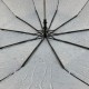 Складна жіноча парасолька напівавтомат "Краплі дощу" від SL, сіра, 0497SL-6