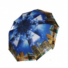 Жіноча парасолька напівавтомат SL, "Нічні міста" , 0492-4