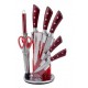 Набір кухонних ножів Edenberg EB-3619-Red 9 предметів червоний