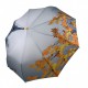 Жіноча парасолька напівавтомат від TheBest з Ейфелевою вежею і листям, жовта, 0544-4