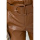 Штани жіночі з екошкіри, колір коричневий, 186R6737