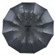 Стильна чоловіча складана парасолька-автомат на 12 подвійних спиць із прямою ручкою від Feeling Rain, чорна, 02312-1