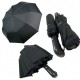 Мужской складной зонт полуавтомат черного цвета с ручкой прямой от Thebest-Flagman, есть антиветер, 0526-1