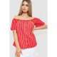 Блуза в смужку, колір червоний, 244R088- 1