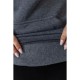 Худі жіночий трьохнитка на флісі, колір темно-сірий, 102R364
