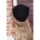 Женская черная шапка, с цветочной вышивкой, 167R7782