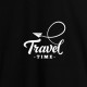 Футболка чоловіча "Travel time", Чорний, XS, Black, англійська