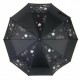 Женский складной механический зонт от Toprain, черный, 0097-3
