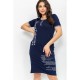 Сукня жіноча повсякденна, колір темно-синій, 219RT- 411