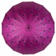Жіноча парасолька-тростина на 16 спиць з абстрактним принтом, напівавтомат від фірми Toprain, малинова, 01541-3