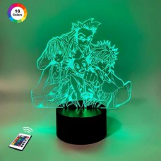 3D нічник "Курапіка, Леоріо, Кіллуа та Гон з аніме «Хантер х Хантер" 3DTOYSLAMP