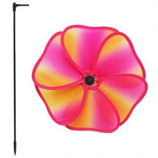 Ветрячок детский текстильный "Цветок", розовый