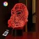3D нічник "Череп 10" подарункова упаковка + 16 кольорів + пульт ДК 3DTOYSLAMP