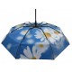 Жіноча парасолька-автомат у подарунковій упаковці з хусткою від Rain Flower, блакитна з ромашками 01020-6