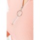 Кофта жіноча в рубчик, колір персиковий, 221R001