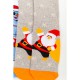 Комплект жіночих шкарпеток новорічних 3 пари, колір бежевий, білий, темно-сірий, 151R261