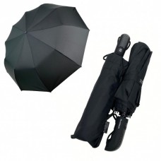 Чоловіча складана парасолька-автомат із прямою ручкою від TheBest, є антивітер, чорна, 0527-1