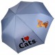 Дитяча складана парасолька для дівчаток і хлопчиків на 8 спиць "I♥Cats" з кішками від фірми Toprain, блакитна 02089-3