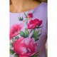 Коротка лляна сукня, з квітами Півонії, колір Бузковий, 1
