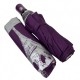 Жіноча парасолька напівавтомат фіолетова з візерунком зсередини і тефлоновим просоченням Toprain 0480-1
