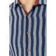 Сорочка чоловіча в смужку байкова, колір сіро-синій, 214R61- 95