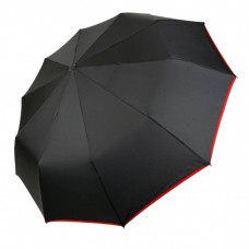 Жіноча парасолька напівавтомат від Bellissimo на 10 спиць, однотонна, чорна, 019307-3