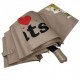 Дитяча складана парасолька для дівчаток і хлопчиків на 8 спиць "I♥Cats" з котиком від Toprain, бежева, 02089-11