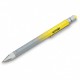 Кулькова багатозадачна ручка Troika Construction зі стілусом, лінійкою, викруткою та рівнем, жовто-сірий