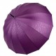 Жіноча парасолька-тростина з принтом букв, напівавтомат від фірми Toprain, фіолетова, 01006-3