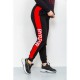 Спорт штаны женские двухнитка, цвет черно-красный, 219RB- 3002