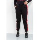 Спорт штани жіночі двонитка, колір чорно-червоний, 219RB-3002