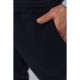 Спорт штани чоловічі на флісі однотонні, колір темно-синій, 190R236