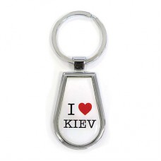 Брелок "I Love Kiev", белый