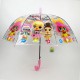 Дитяча парасолька-тростина, напівавтомат "LOL / ЛОЛ" від Rain Proof, з рожевою ручкою, 0269-1
