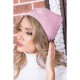 Женская шапка, розового цвета, с декором, 167R7788