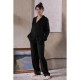 Піжамний костюм шовк/бавовна з брюками Tsunami Чорний