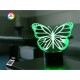 3D нічник "Метелик 2" + пульт ДК + мережевий адаптер + батарейки