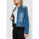 Джинсова куртка жіноча, колір синій, 129RL003