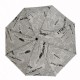 Женский зонт полуавтомат Toprain на 8 спиц "News" с газетным принтом, белый, 02008-6