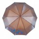 Жіноча парасолька напівавтомат Bellissimo на 10 спиць із квітковим візерунком, бежева, 02018-3