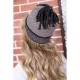 Жіноча шапка, темно-бежевого кольору з декором, 167R7779