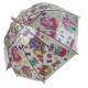 Дитяча прозора парасолька-тростина з малюнками, рожева ручка, К0201-2