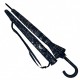 Жіноча парасолька-тростина на 16 спиць з абстрактним принтом, напівавтомат від фірми Toprain, темно-синя, 01541-8