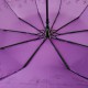 Жіноча парасолька напівавтомат Bellissimo із золотистим візерунком на куполі на 10 спиць, фіолетова, 018308-3