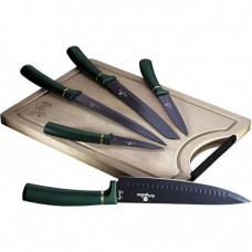 Набір ножів з дошкою 6 предметів Berlinger Haus Emerald Collection BH-2551